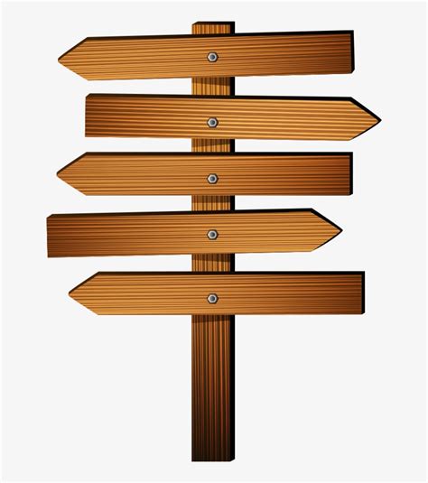 All Direction Wood Sign Icon Cartoon Style Vector Image