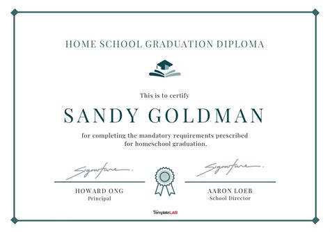 Texas Homeschool Diploma Template Bruin Blog