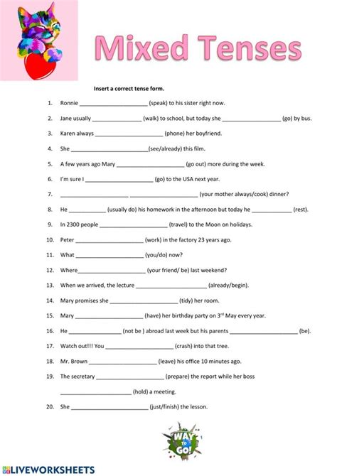 Past Tenses Online Worksheet For Primary You Can Do The Exercises Hot