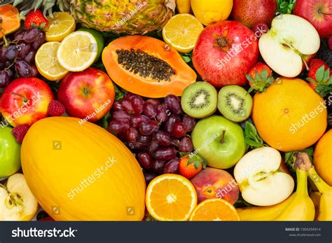 Food Background Fruits Collection Apples Berries Stock Photo Edit Now