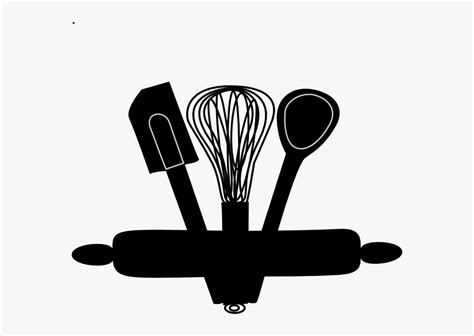 Bakery Clip Art At Clker Baking Utensils Clipart Black And White Hd