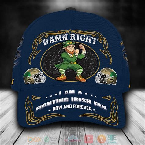 New Personalized Notre Dame Fighting Irish Mascot Ncaa Cap Hat