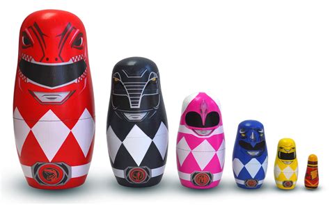 Power Rangers Wooden Nesting Doll Set By Ppw Toys Tokunation