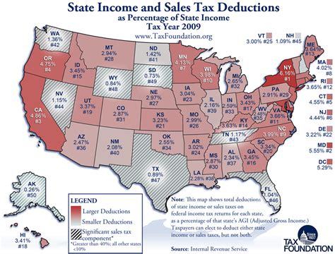 Monday Map State Income And Sales Tax Deductions Tax Foundation