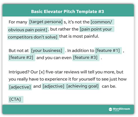 Really Good Elevator Pitch Examples Templates