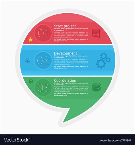 Infographics Three Points Royalty Free Vector Image