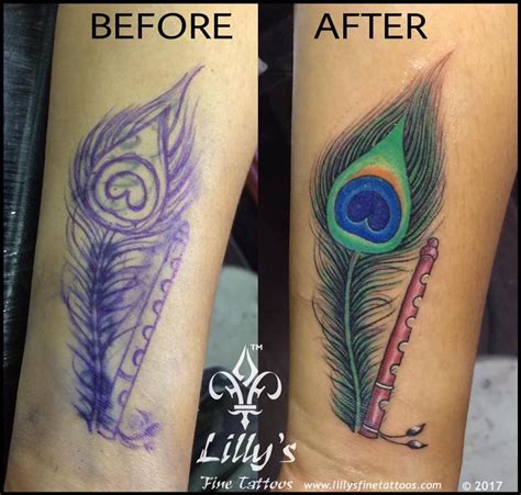 Done This Peacock Feather Loved The Cover Up Tattoo Peacock Feather Is Getting Very Popular