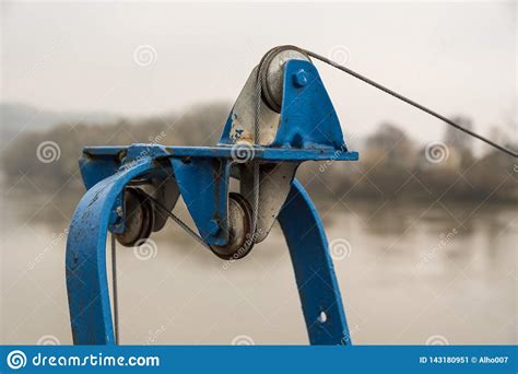 Pulley With Wire Rope Detail Stock Image Image Of Cable Roller