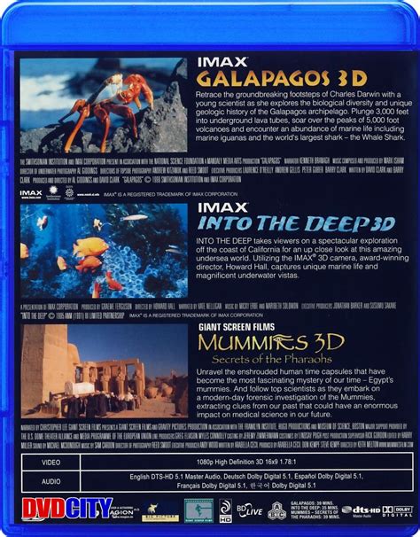 3d Triple Feature Galapagos Into The Deep Mummies Dvdcity Dk