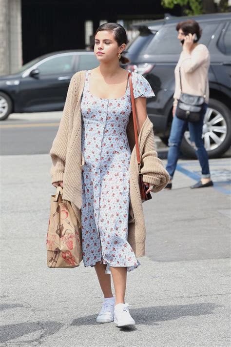 Floral Print Mini Dress Selena Gomez Dresses