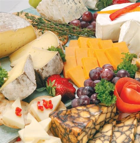 Cheese Assortment With Garnish Prepared Food Photos Inc