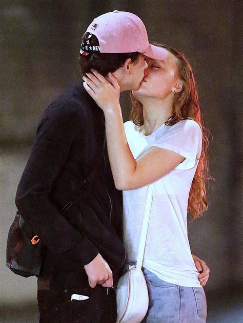 Lily Rose Depp Timothee Chalamet Kissing Make Out In Steamy PDA Pics Hollywood Life