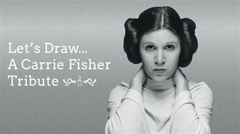 Lets Draw Carrie Fisher Graphite Speed Drawing Time Lapse Youtube