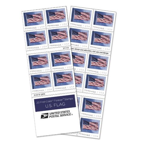 Usps Forever Stamps Us Flag 2019 2 Books Of 20 Total Of 40 Stamps