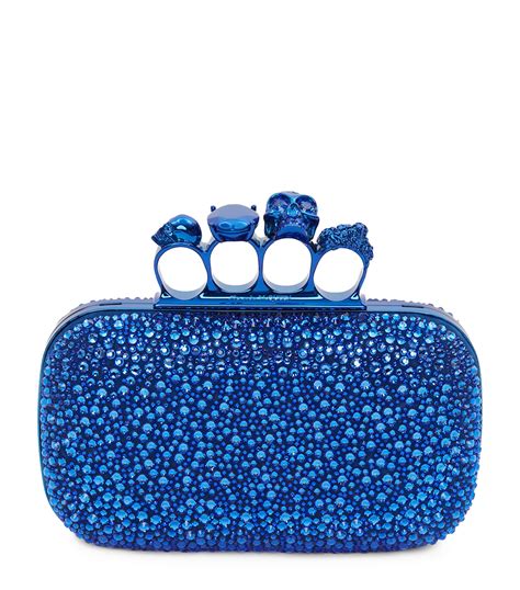 Alexander Mcqueen Skull Four Ring Clutch Bag Harrods Us