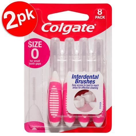 16pc Colgate Interdental Brush Floss Size 0 Teeth Cleaning Toothbrush