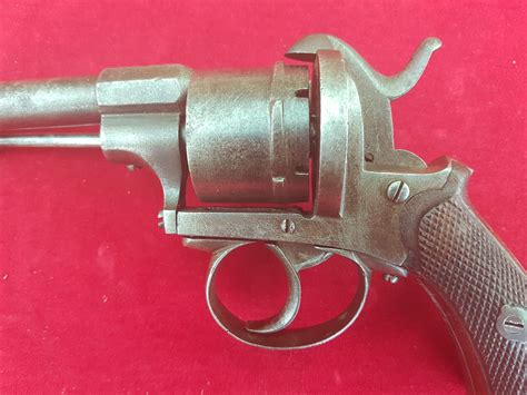 A Belgian 6 Shot Double Action 10 Mm Antique Pin Fire Revolver C 1865