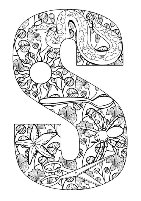 Alphabet Adult Coloring Pages At Getdrawings Free Download