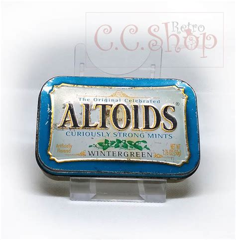 Old Tin Box Altoids Strong Mints Wintergreen Collectible Etsy