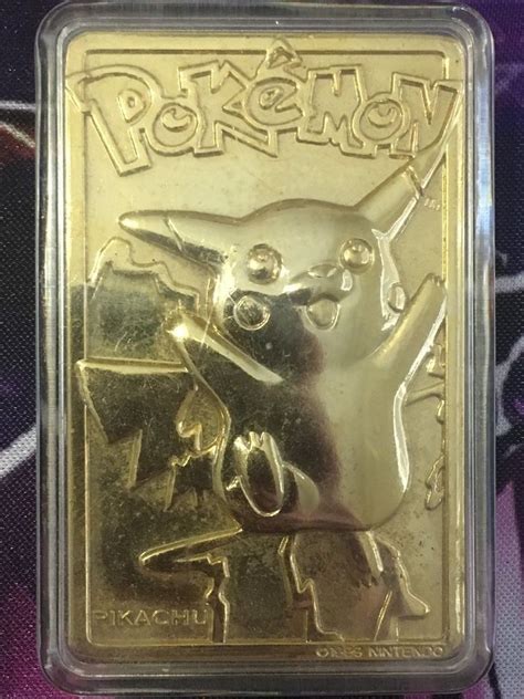 If your collection is too large to submit by no, the gold pikachu was a collaboration between the pokemon company and the japanese jeweler ginza tanka to celebrate the 20th. Pikachu 23k gold plated Pokemon trading card 1999 Nintendo #Nintendo | Pokemon trading card ...