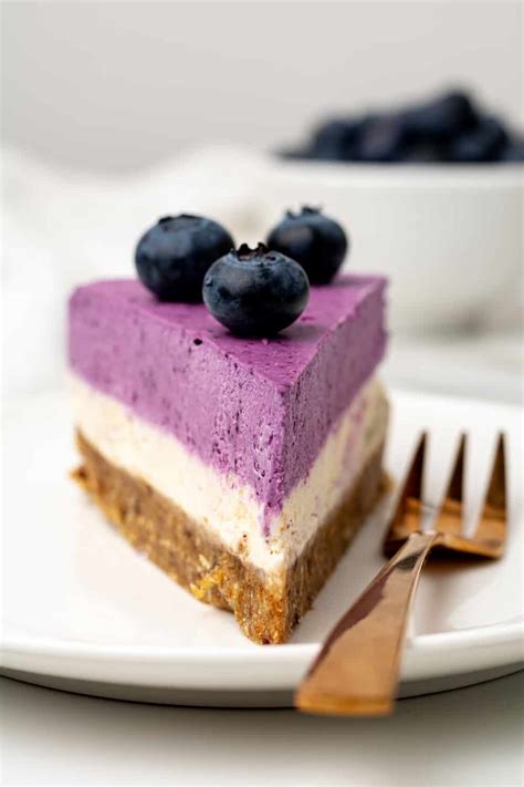 The non dairy yogurt adds great flavor and lighter texture to the cheesecake. No-Bake Vegan Blueberry Cheesecake - Delicious Plants