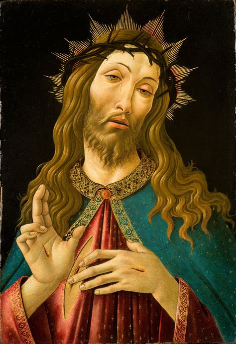 Sandro Botticelli Cristo Dolente In Atto Di Benedire 1495 1500