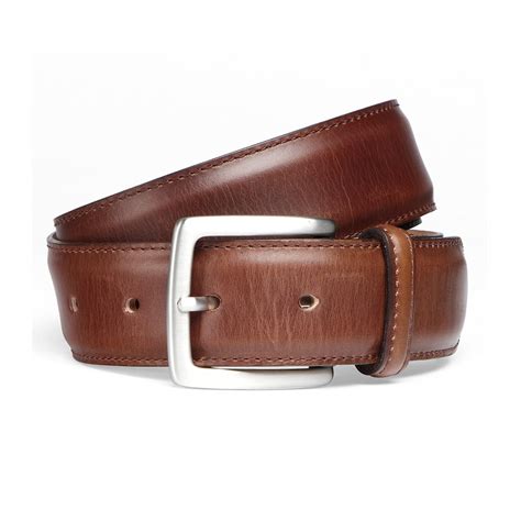 Cheaney Conker Brown Belt With Silver Buckle Made In England