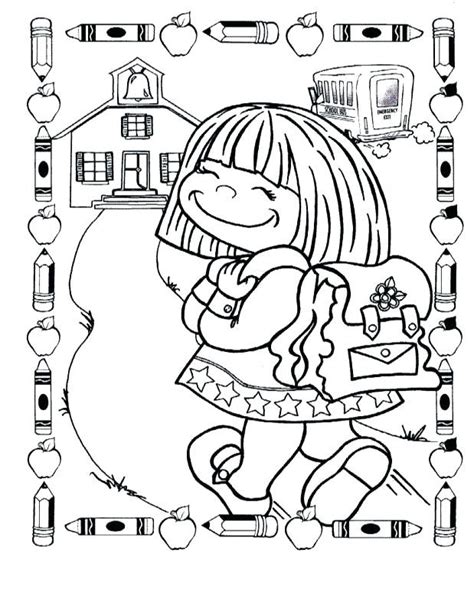 First Day Of School Coloring Pages For Preschoolers At