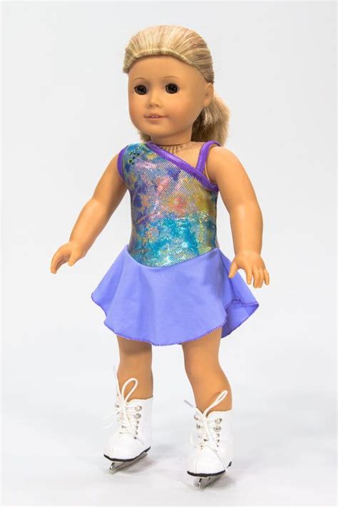 Doll Ice Skating Dress Purple Galaxy Fits American Girl And Etsy