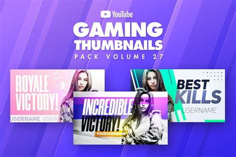 Gaming Youtube Thumbnails Pack 27 Graphic Templates Envato Elements