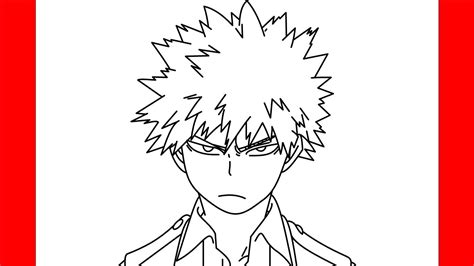 How To Draw Katsuki Bakugo From My Hero Academia Step By Step Drawing Vlr Eng Br
