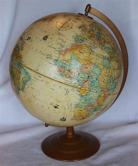 Vintage Globemaster 12 Inch Diameter Replogle Globe Raised Relief