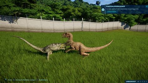 Jurassic World Evolution Velociraptor Vs Dilophosaurus Youtube