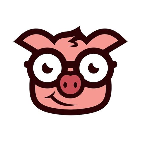 Premium Vector Smart Pig Mascot
