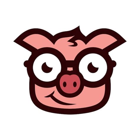 Premium Vector | Smart pig mascot