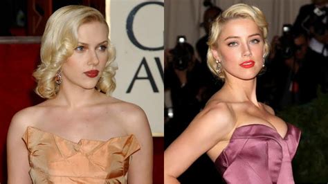 Scarlett Johansson Vs Amber Heard Who Looks Voguish In The Strapless