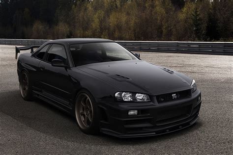 We upload rare, original, awesome and special. Nissan GTR R34 Black Car Poster - My Hot Posters