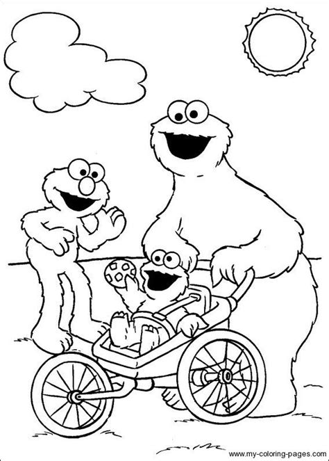 Sesame Street Monsters Coloring Page