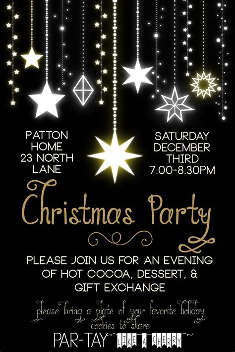 Christmas invitation for holiday party. Free Christmas Party Invitation - Party Like a Cherry