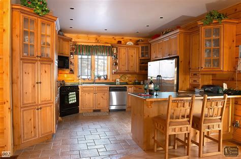 Log Home Mimosa Model Kitchen Colonial Concepts Log And Timberframe