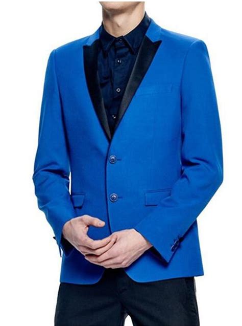 Custom Made New Style Slim Fit Groom Tuxedos Best Man Royal Bule