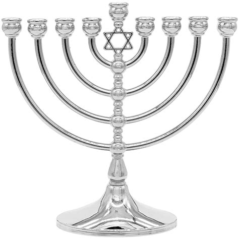 The Dreidel Company Hanukkah Menorah With Traditional Star Polished