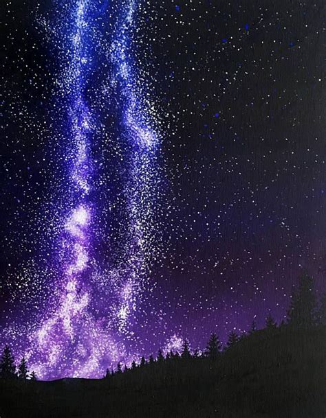 Milky Way Galaxy Art Star Painting Celestial Home Decor Night Sky