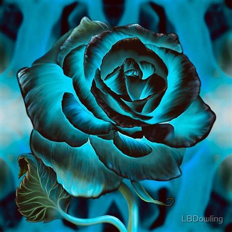 Blue Fire Rose By Lbdowling Redbubble Purple Flowers Wallpaper