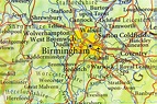 Mapa Geográfico Do País Europeu Reino Unido Com Cidade De Birmingham ...