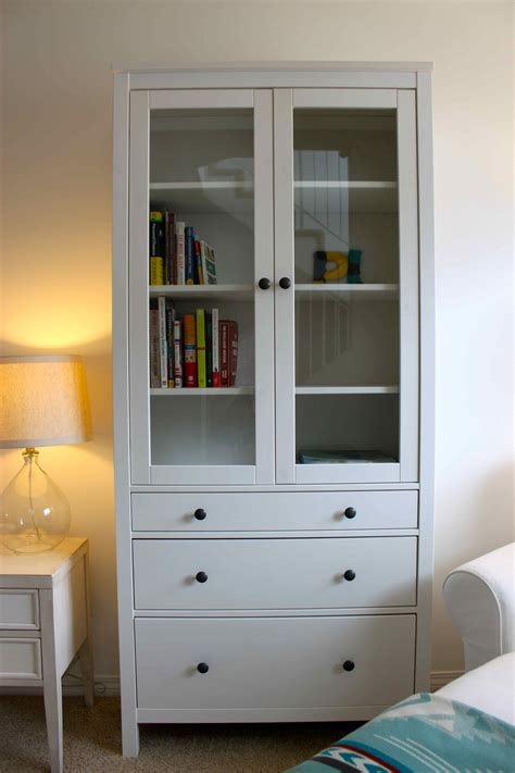 Unique Ikea Hemnes Bookcase Storage Cabinets With Doors And Shelves