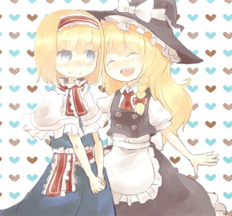 Safebooru 2girls Alice Margatroid Apron Ascot Blonde Hair Blue Eyes Blush Braid Capelet Closed