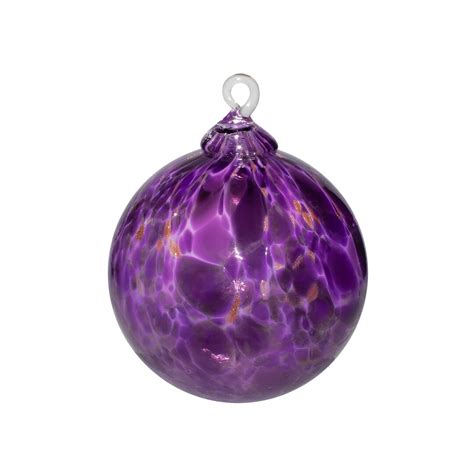 Hand Blown Glass Ornament Purple Suncatcher Witches Ball Jones Handmade In Seattle Etsy