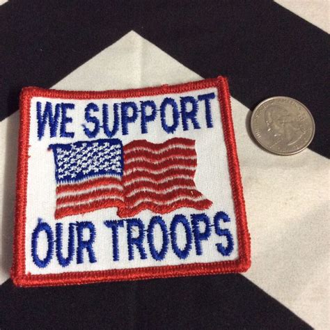 Embroidered Patch We Support Our Troops Wamerican Flag Boardwalk