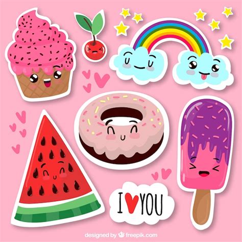 Premium Vector Lovely Variety Of Fun Stickers